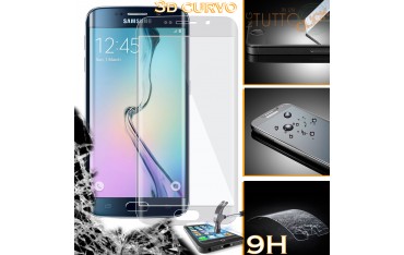 Pellicola vetro temperato CURVO 3D proteggi schermo 9H per Samsung Galaxy s6 edge g925