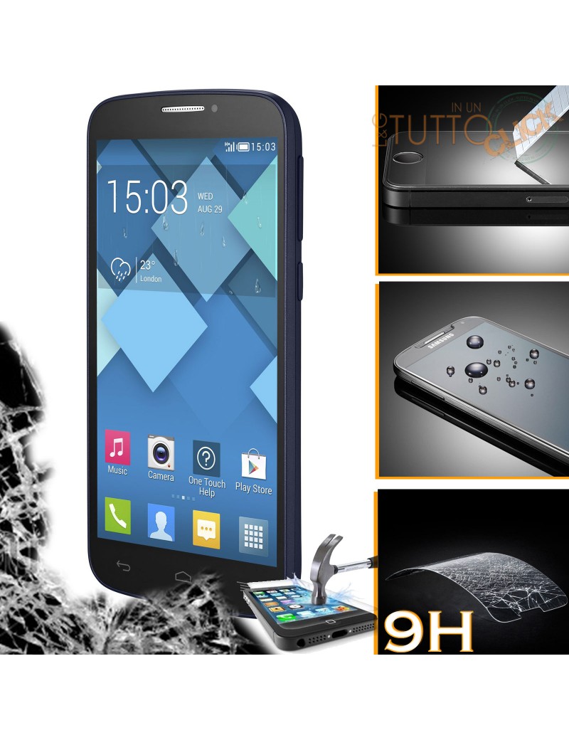 Pellicola vetro temperato proteggi schermo 9H per Alcatel Alcatel one touch POP C7 7041d