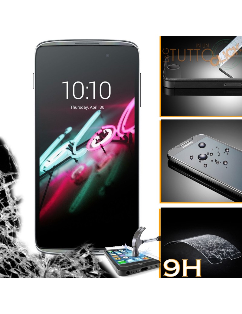 Pellicola vetro temperato proteggi schermo 9H per Alcatel One Touch Idol 3 (4.7) 6039Y