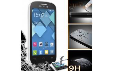 Pellicola vetro temperato proteggi schermo 9H per Alcatel One Touch Pop C3 4033A 4033E