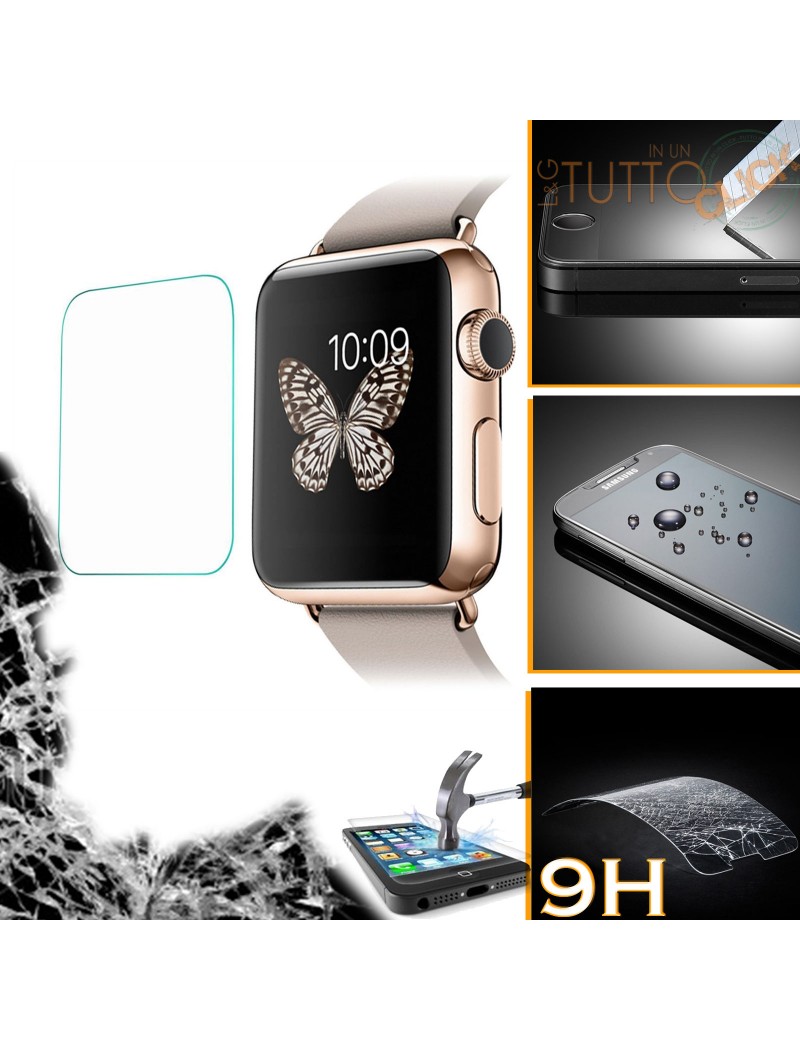 Pellicola vetro temperato proteggi schermo 9H per Apple Watch (42mm) tempered glass