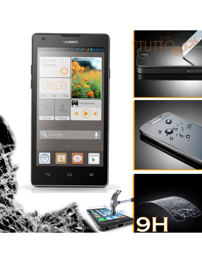 Pellicola vetro temperato proteggi schermo 9H per Huawei Ascend G740