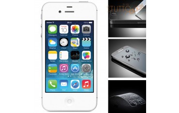 Pellicola vetro temperato proteggi schermo per Apple iPhone 4 4s tempered glass