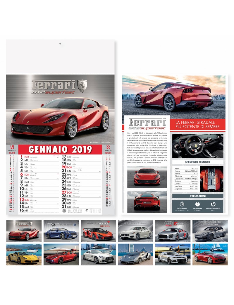 AUTO SPORTIVE - MENSILE 12 FOGLI