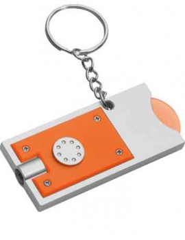 AVEO - PORTACHIAVI MULTIFUNZIONE CON DISCO IN PLASTICA PER CARRELLO SPESA