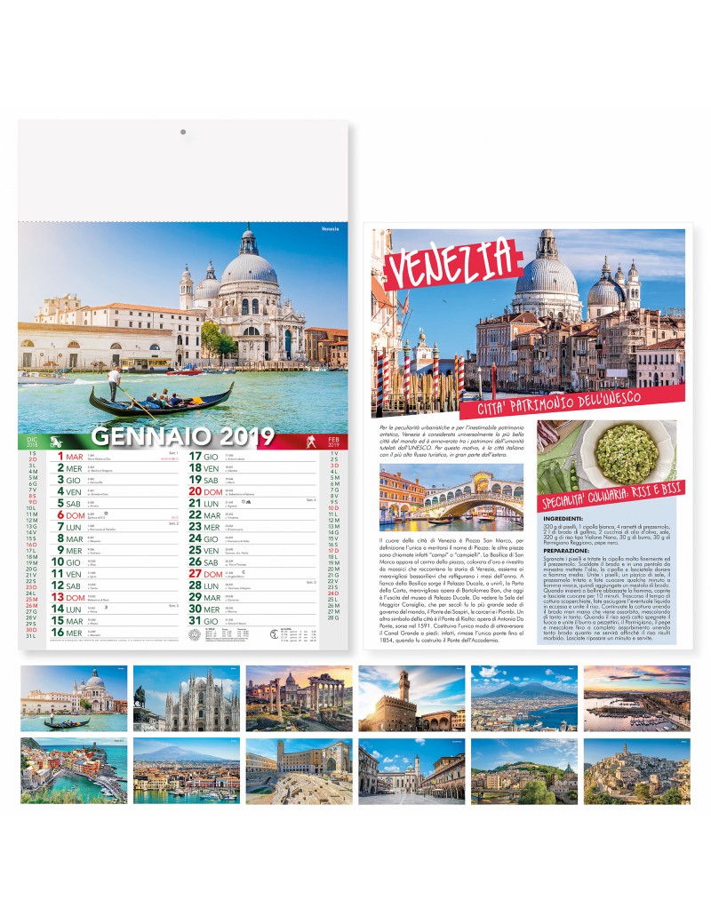 CITTÀ D'ITALIA - MENSILE 12 FOGLI