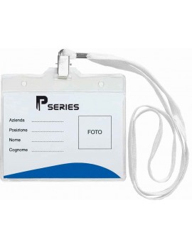 CONFERENCE - PORTABADGE CON NASTRINO E CLIP NICHELATA