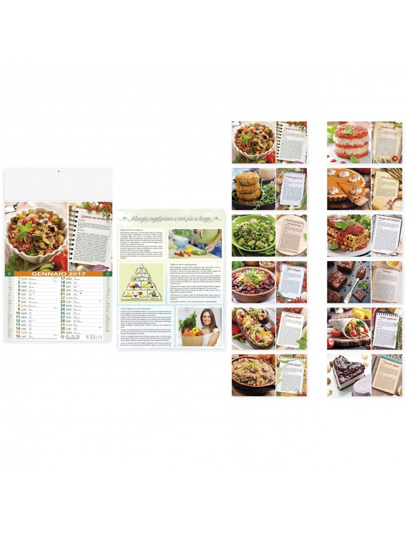 GASTRONOMIA VEGETARIANA E VEGANA - MENSILE 12 FOGLI
