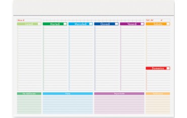 MINI PLANNING MULTICOLOR - TESTATA CARTONCINO BIANCO