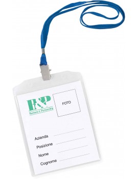 NAME - PORTABADGE CON NASTRINO E CLIP NICHELATA