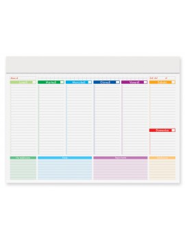 PLANNING MULTICOLOR - TESTATA CARTONCINO BIANCO
