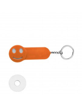 SMILE - PORTACHIAVI MULTIFUNZIONE CON DISCO PER CARRELLO SPESA