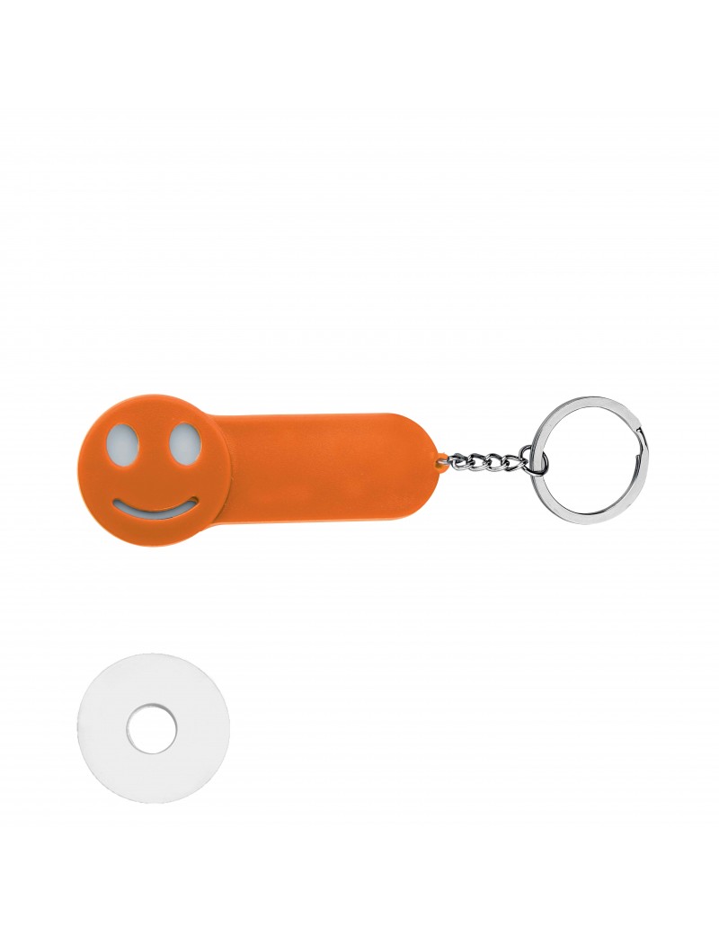 SMILE - PORTACHIAVI MULTIFUNZIONE CON DISCO PER CARRELLO SPESA