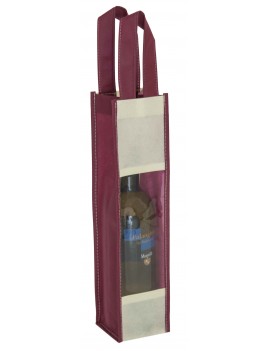 VIN - PORTABOTTIGLIE 1 POSTO CON FINESTRA TRASPARENTE