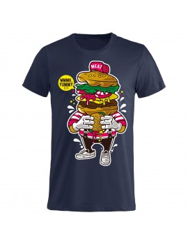 T-shirt Uomo donna bambino - Mangia Hamburgher GR202 -...