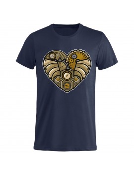 T-shirt Uomo donna bambino - Cuore metallico GR236 -...