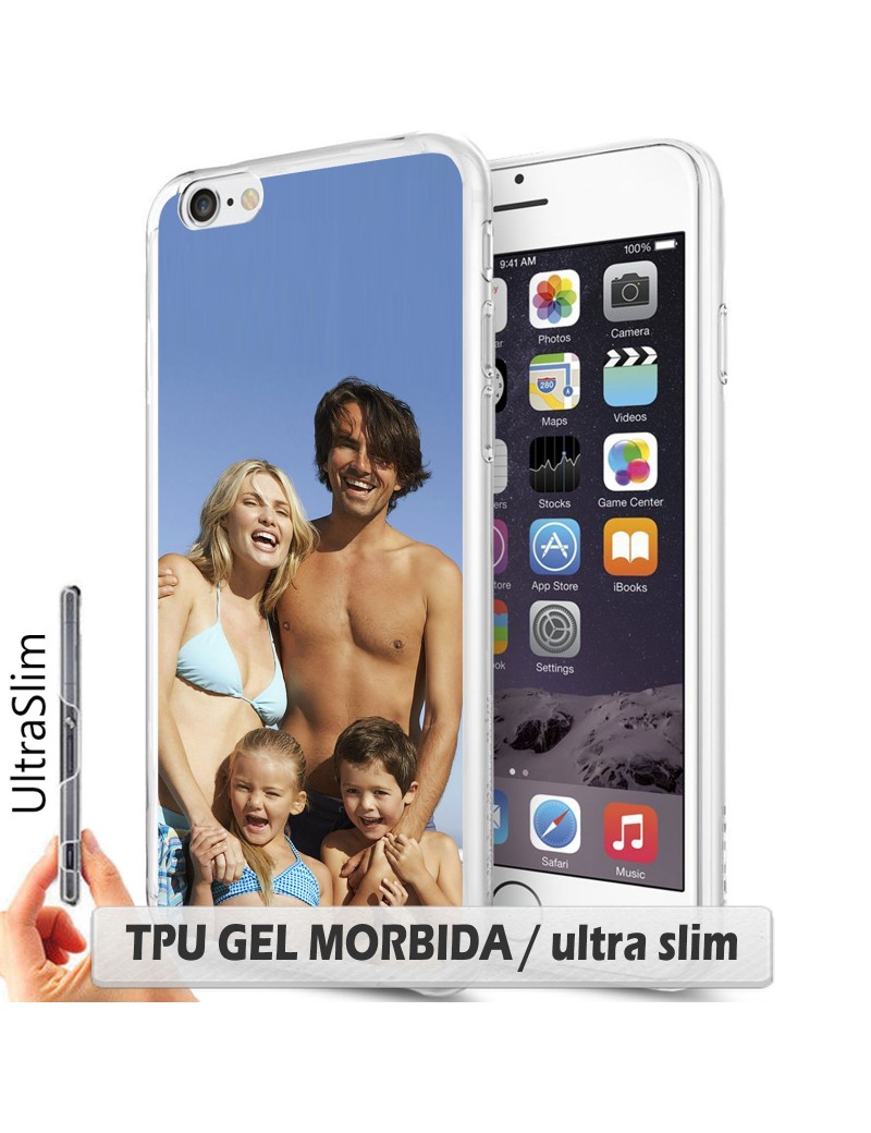 Cover per Huawei Ascend y550  - TPU gel ULTRA SLIM/bordo trasparente